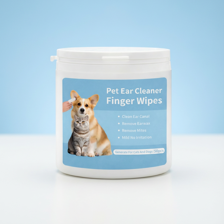 Pet Ear Cleaning Finger Wipes – Remove Wax, Dirt & Odor in Seconds