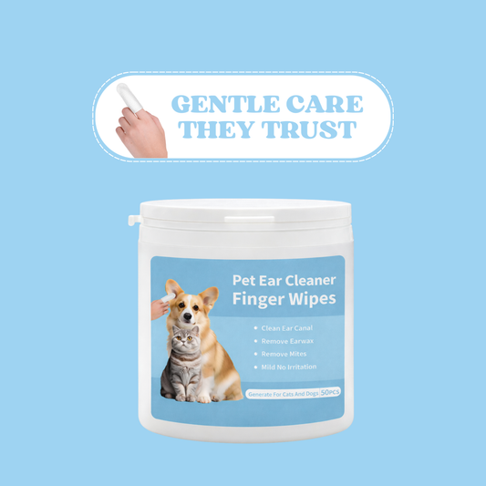 Pet Ear Cleaning Finger Wipes – Remove Wax, Dirt & Odor in Seconds