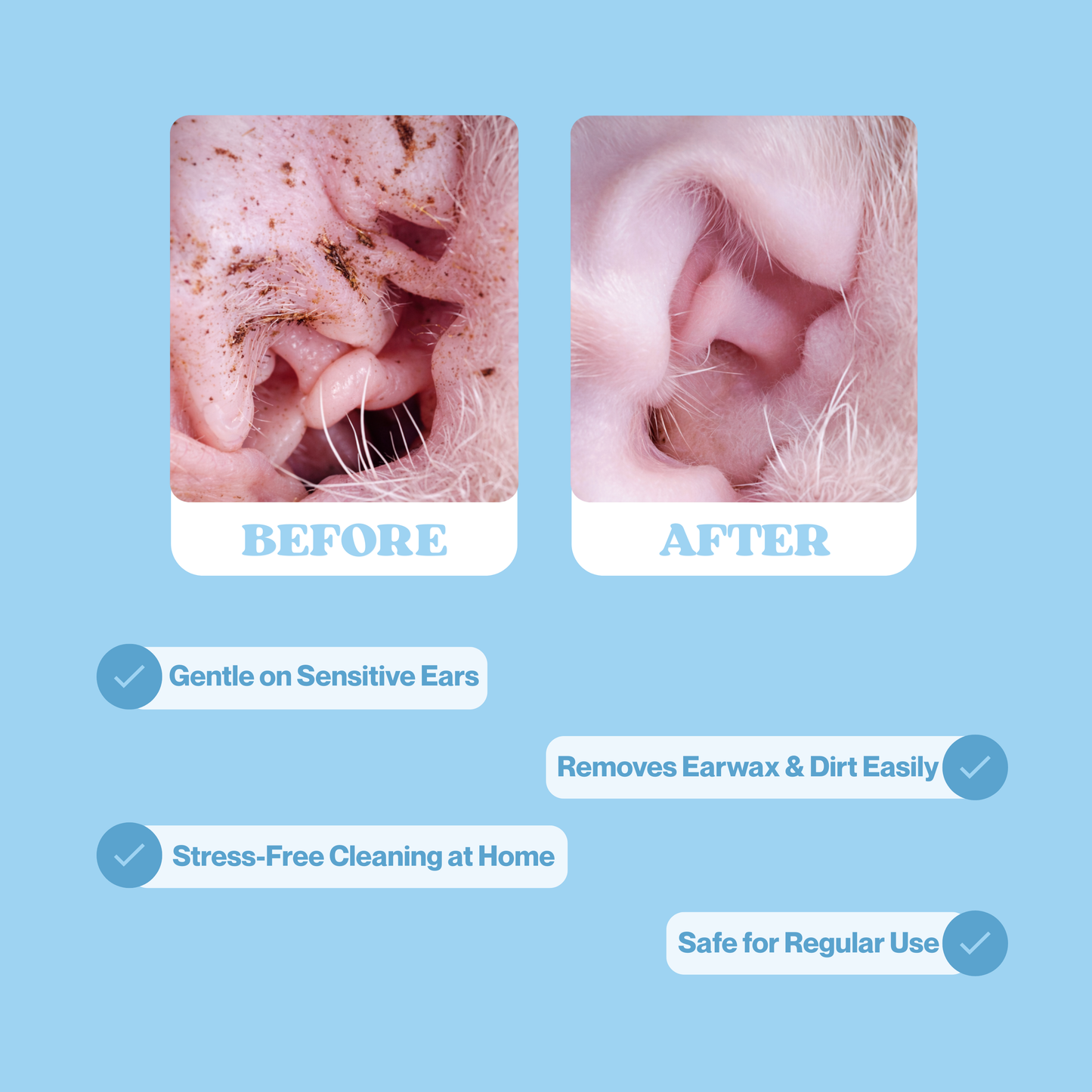 Pet Ear Cleaning Finger Wipes – Remove Wax, Dirt & Odor in Seconds